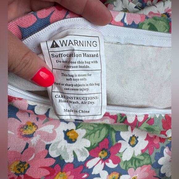 Stuffed‎ Animal Storage Bean Bag Chair 30” Large Cotton Canvas SAKIBO - Picture 10 of 11